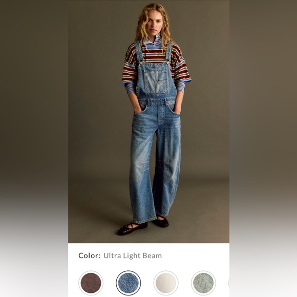 WE THE FREE denim barrel overalls - Picture 6 of 7